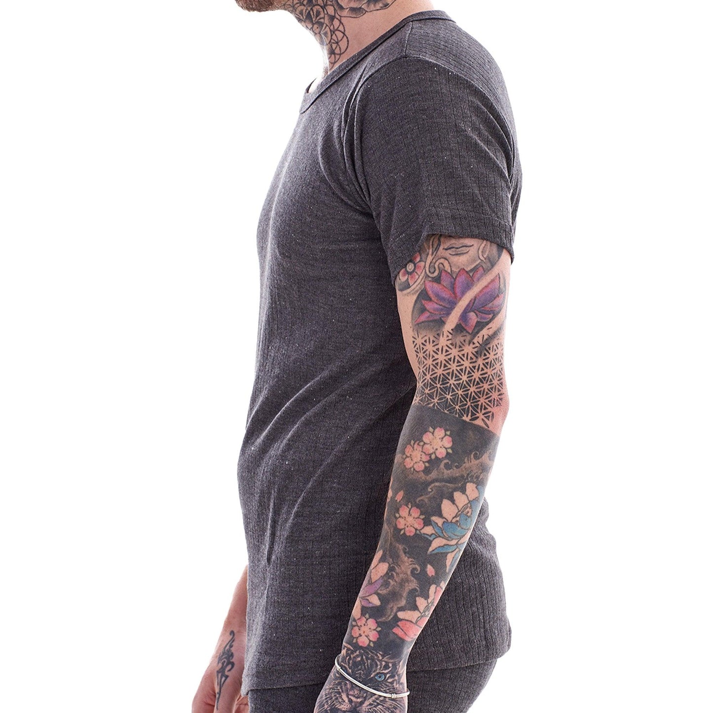 White - Pack Shot - Keanu Mens Thermal T-Shirt (Pack of 3)