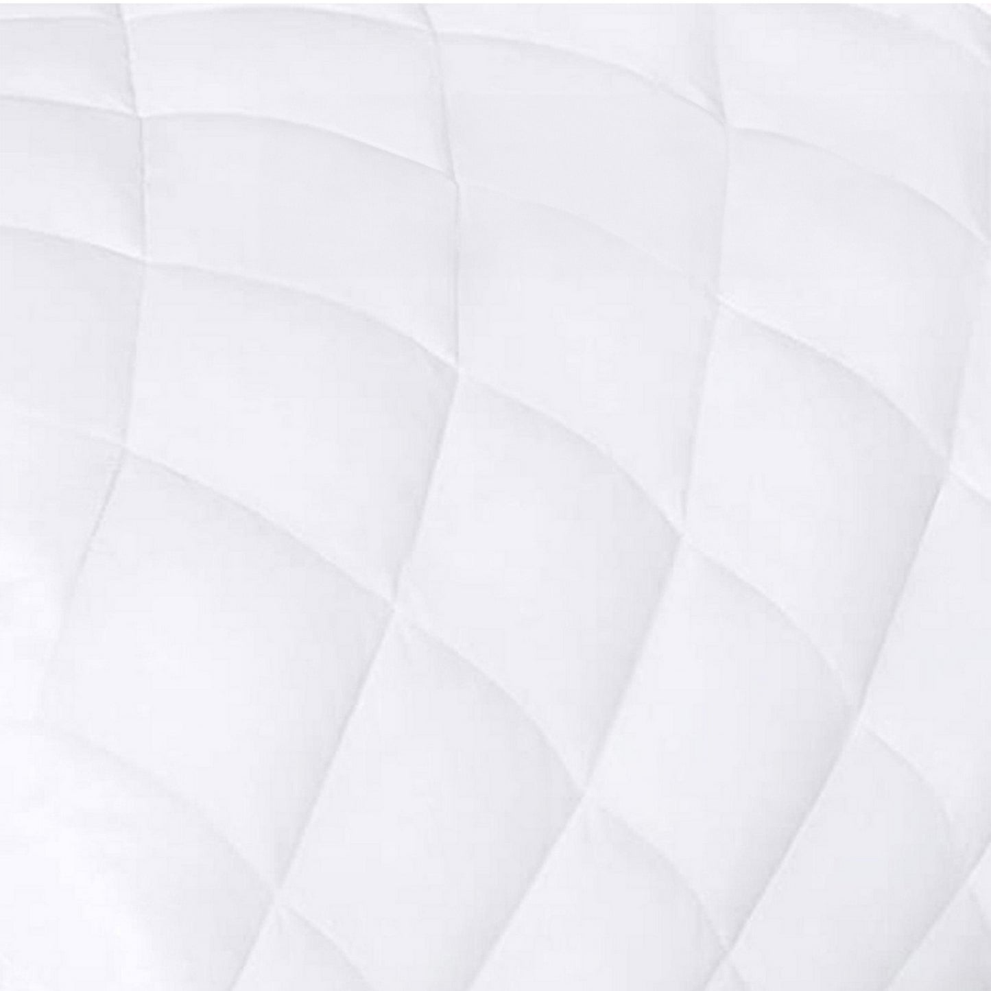 White - Side - K Collection Quilted Pillow Protector (Pack of 2)