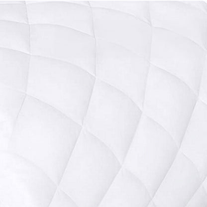 White - Side - K Collection Quilted Pillow Protector (Pack of 2)