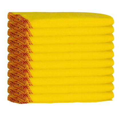 Yellow - Front - K Collection Cotton Dusters (Pack of 12)