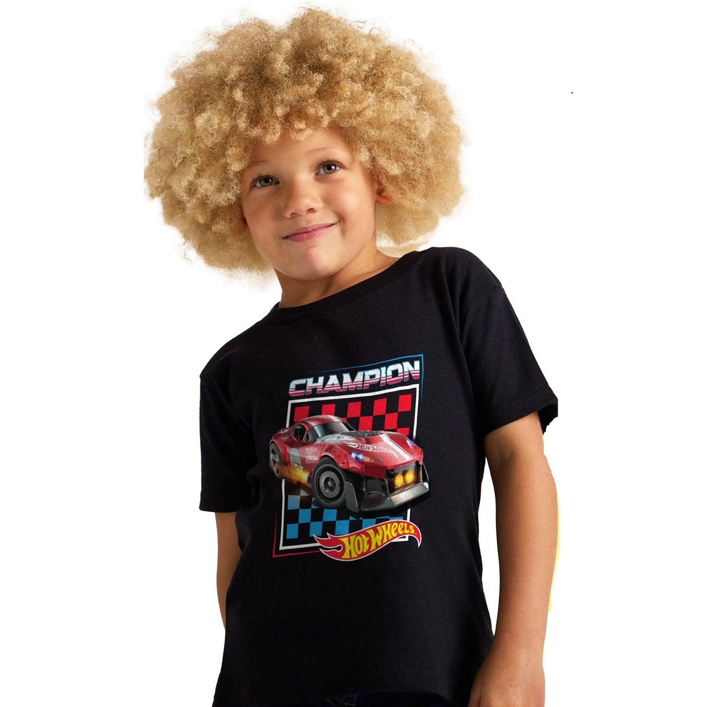 Black-Bright Blue-Navy Blue - Back - Hot Wheels Childrens-Kids Make It Epic Champion T-Shirt (Pack of 3)