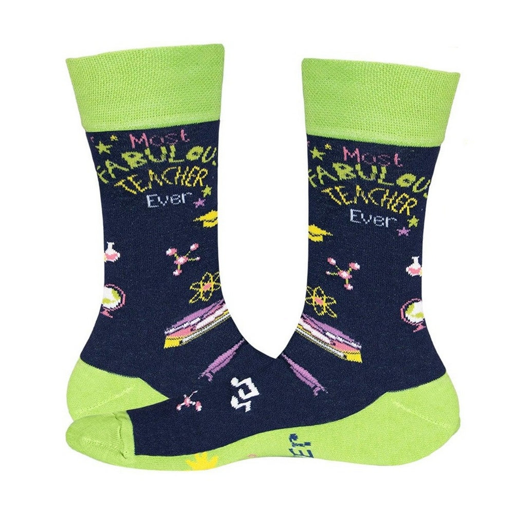 Multicoloured - Back - Soxy Womens-Ladies Teacher Socks (Pack of 2)