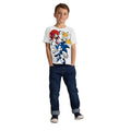 Grey-White-Black - Back - Sonic The Hedgehog Childrens-Kids Team Sonic Characters T-Shirt (Pack of 3)