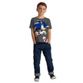 Grey-White-Black - Side - Sonic The Hedgehog Childrens-Kids Team Sonic Characters T-Shirt (Pack of 3)