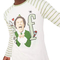 White-Green - Lifestyle - Elf Mens Striped Long-Sleeved Long Pyjama Set