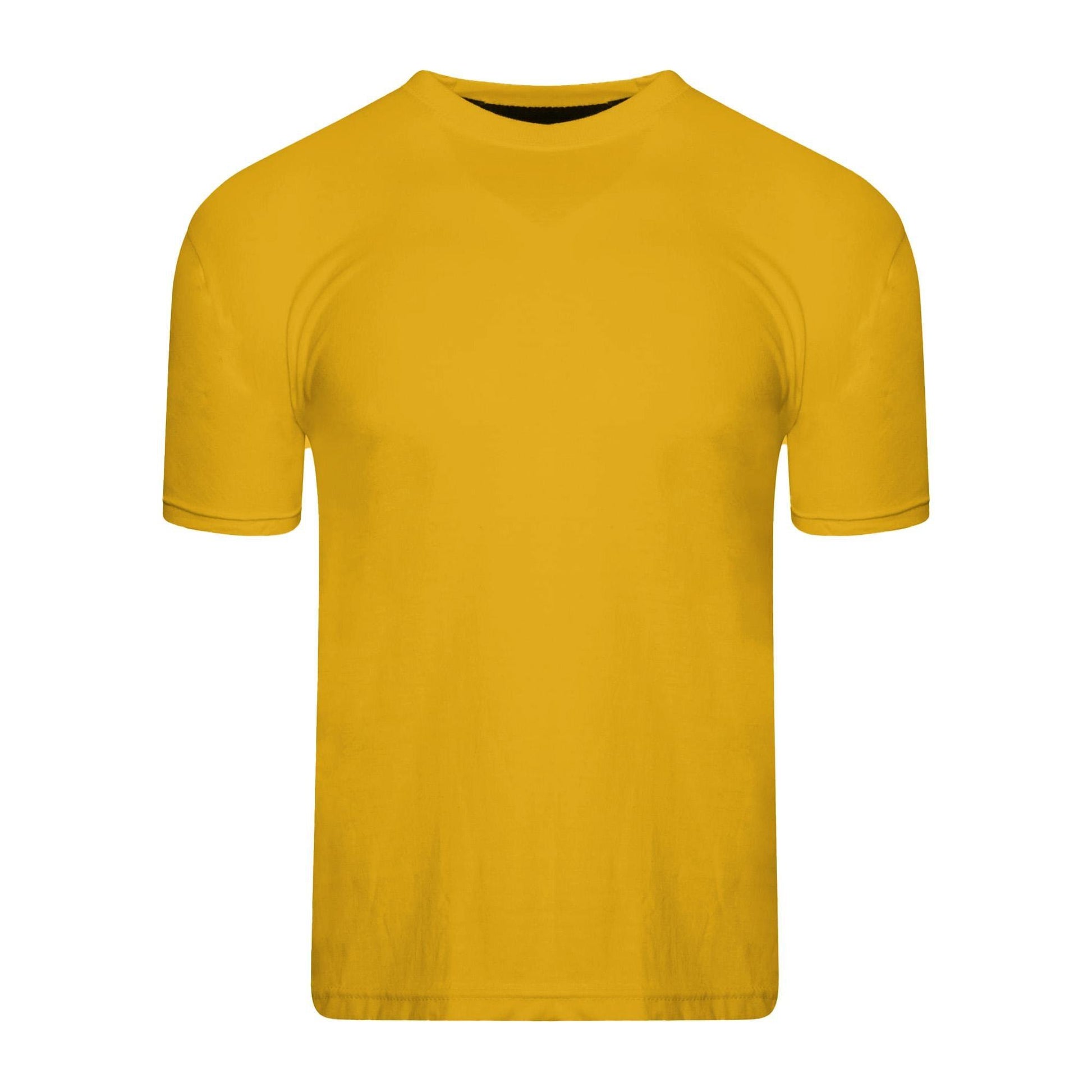 Blue-Grey-Yellow-Red-Green-Dark Blue - Back - Keanu Boys Plain T-Shirt (Pack of 6)