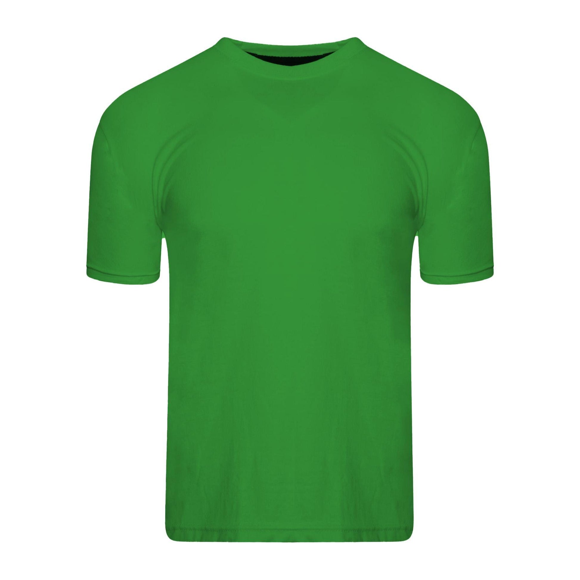 Blue-Grey-Yellow-Red-Green-Dark Blue - Side - Keanu Boys Plain T-Shirt (Pack of 6)