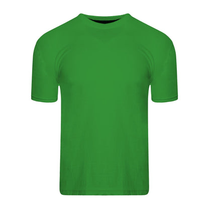 Blue-Grey-Yellow-Red-Green-Dark Blue - Side - Keanu Boys Plain T-Shirt (Pack of 6)