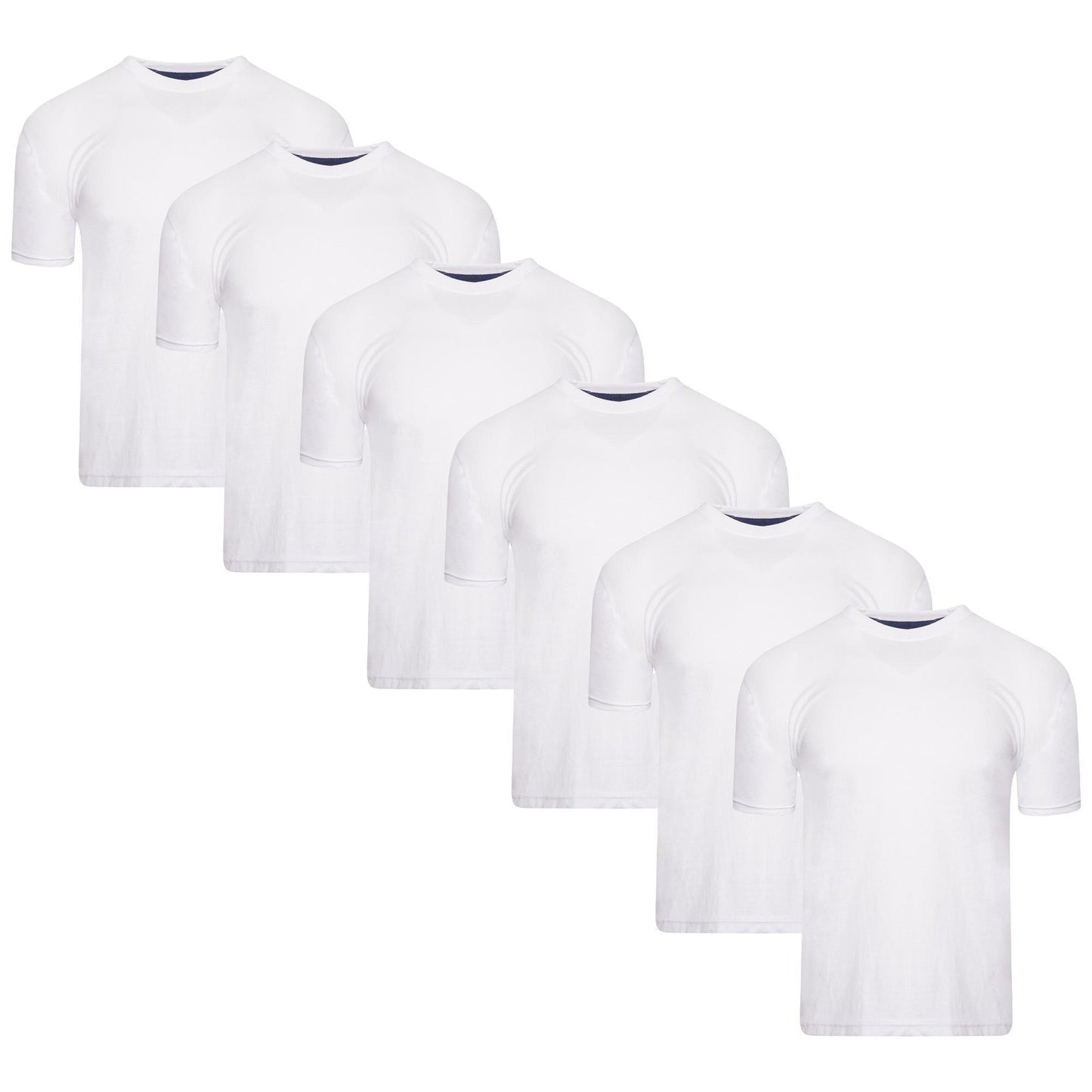 White - Back - Keanu Boys Plain T-Shirt (Pack of 6)