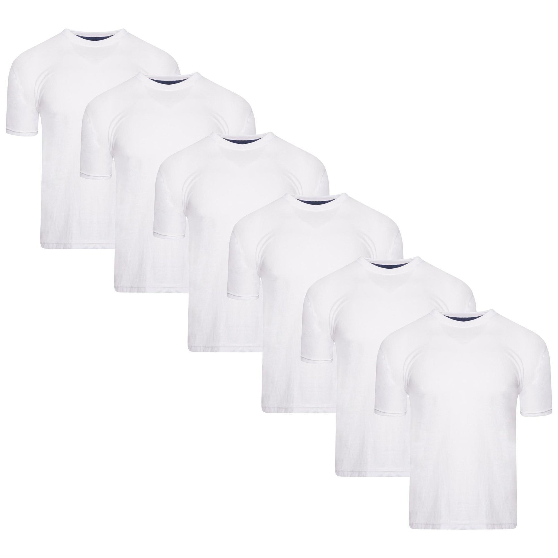 White - Back - Keanu Boys Plain T-Shirt (Pack of 6)