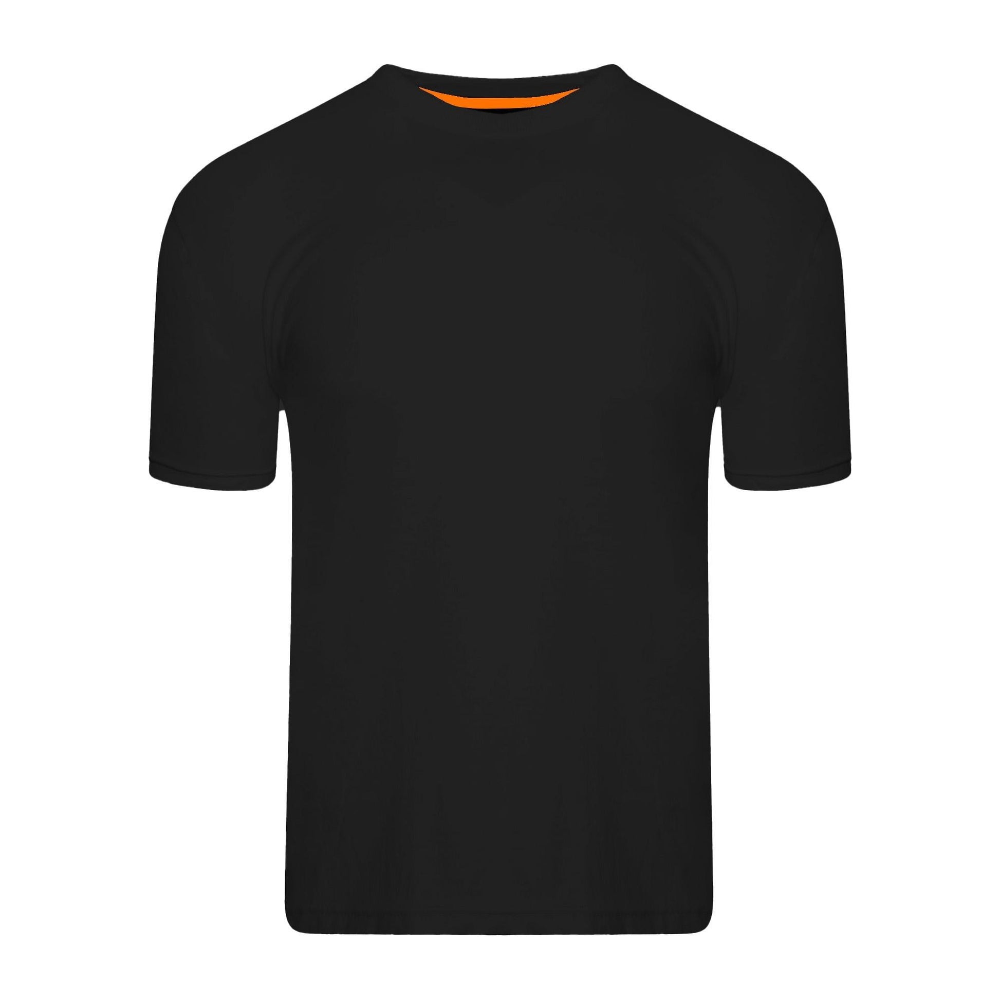 Black - Back - Keanu Mens Plain T-Shirt (Pack of 5)