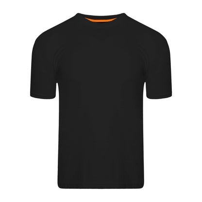 Black - Back - Keanu Mens Plain T-Shirt (Pack of 5)