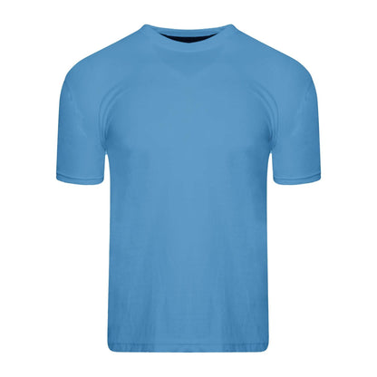 Black-Red-Blue-Grey-Green - Close up - Keanu Mens Plain T-Shirt (Pack of 5)