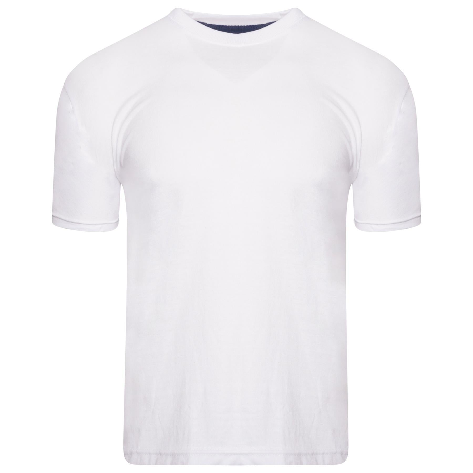 White - Back - Keanu Mens Plain T-Shirt (Pack of 5)