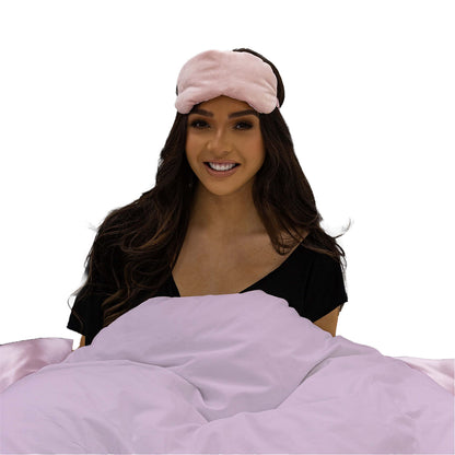 Pink - Side - Floso Rest Easy Weighted Eye Mask