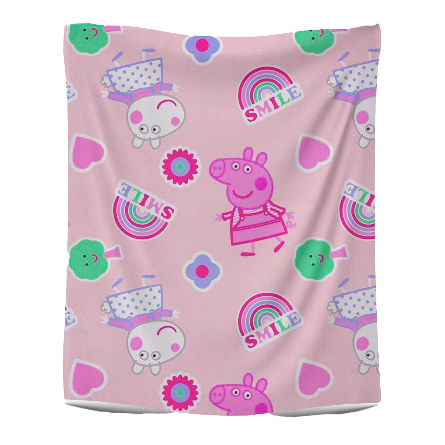 Multicoloured-Multicoloured - Front - Peppa Pig Fleece Smile Blanket