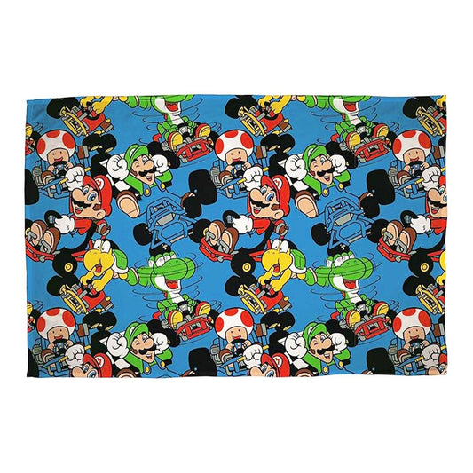 Multicoloured - Front - Nintendo Vroom Fleece Super Mario Blanket