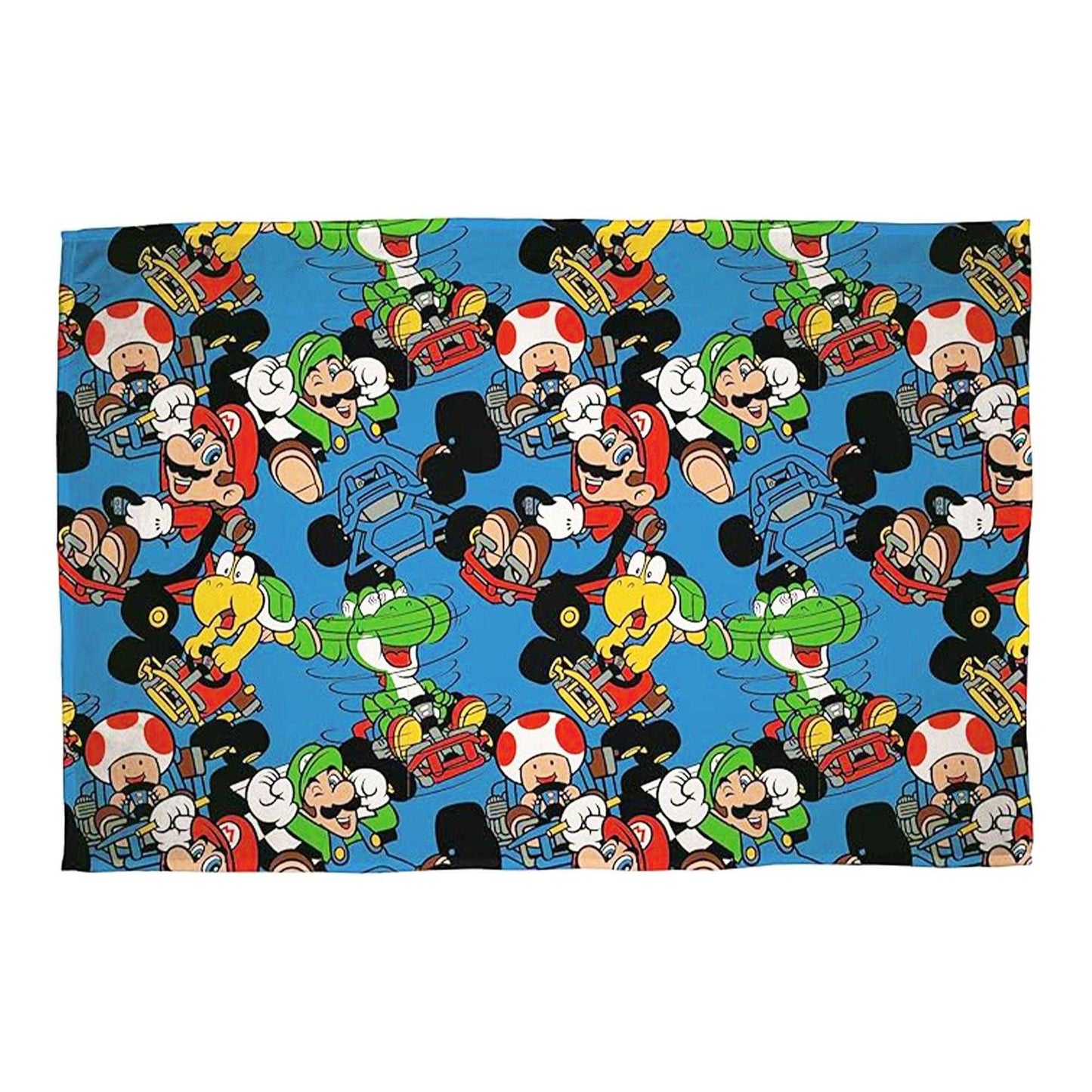 Multicoloured - Front - Nintendo Vroom Fleece Super Mario Blanket