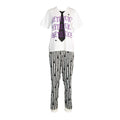 White-Black - Front - Beetlejuice Womens-Ladies Pyjama Set