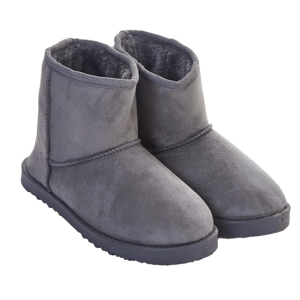Charcoal - Front - Keanu Womens-Ladies Classic Faux Suede Winter Boots
