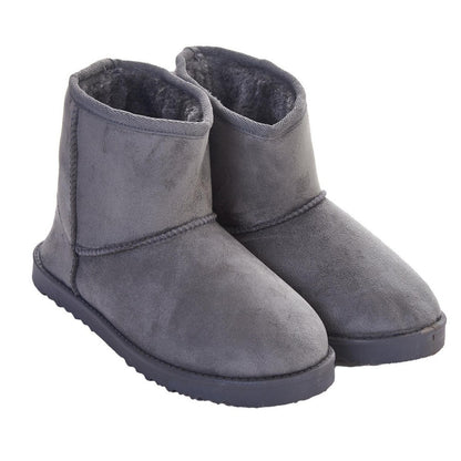Charcoal - Front - Keanu Womens-Ladies Classic Faux Suede Winter Boots