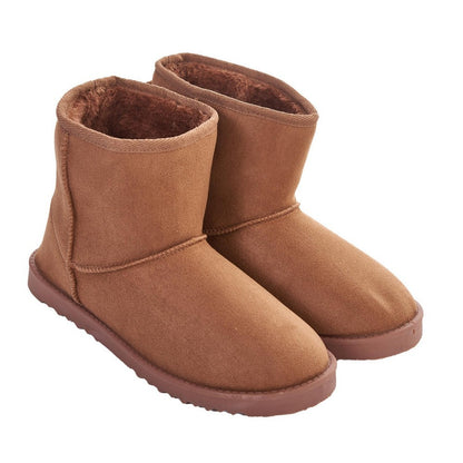 Brown - Front - Keanu Womens-Ladies Classic Faux Suede Winter Boots