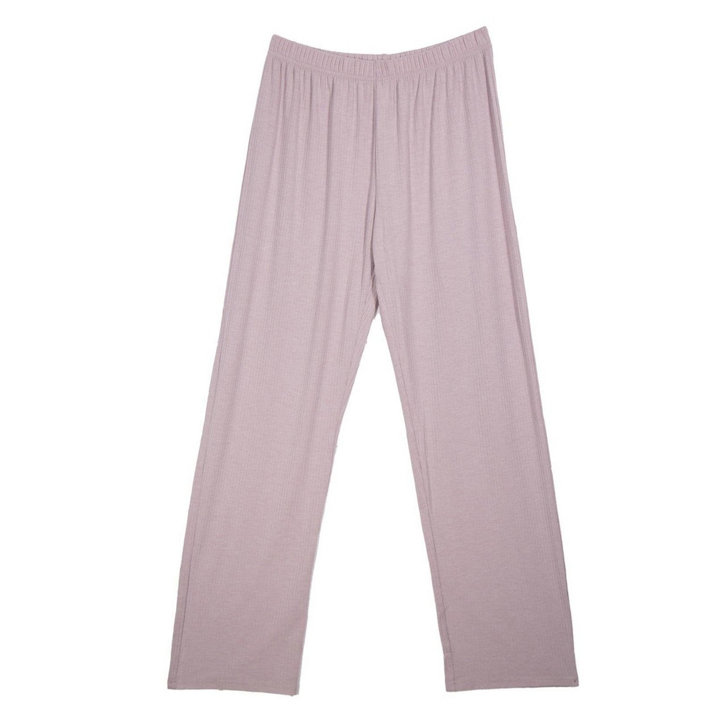 Beige - Back - Keanu Womens-Ladies Viscose Ribbed Loungewear Set (Pack of 2)