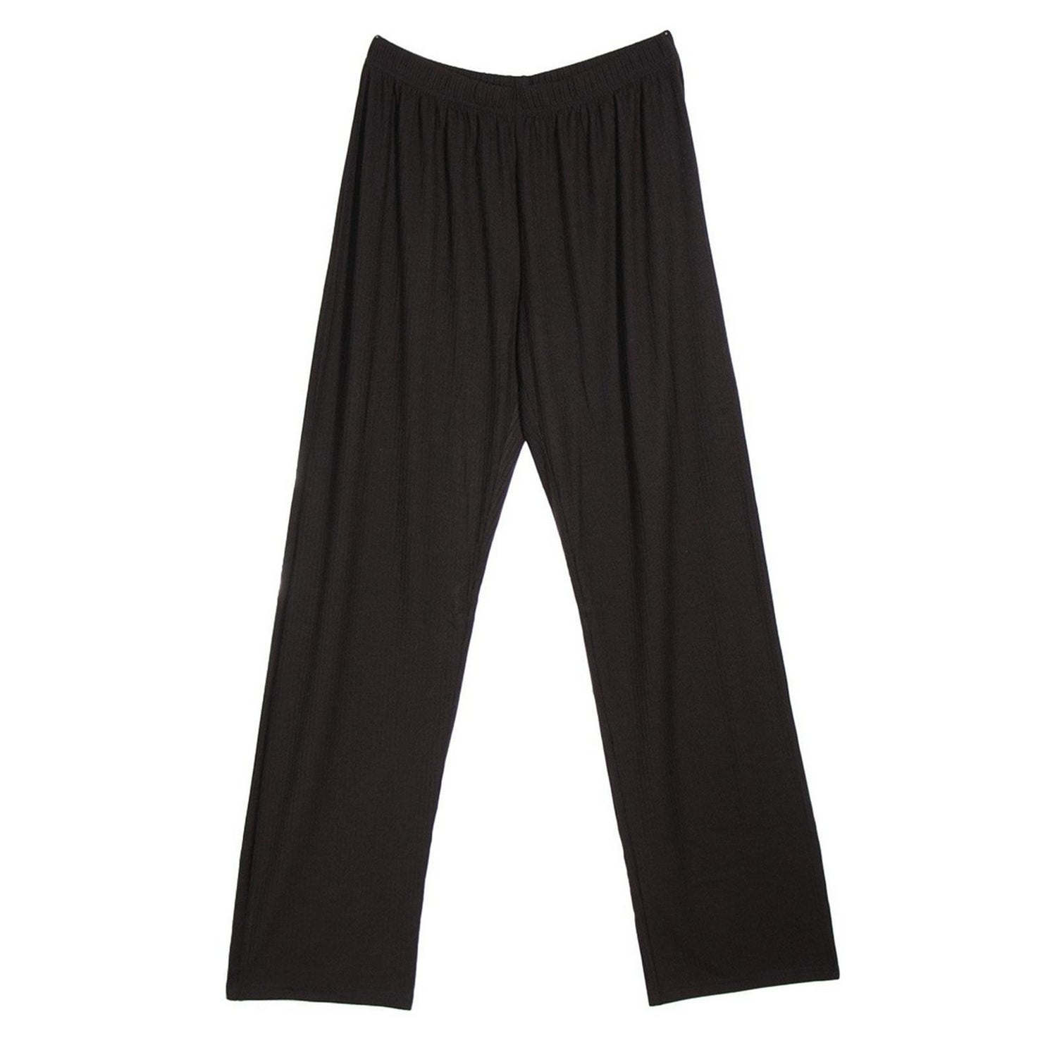 Black - Back - Keanu Womens-Ladies Viscose Ribbed Loungewear Set (Pack of 2)