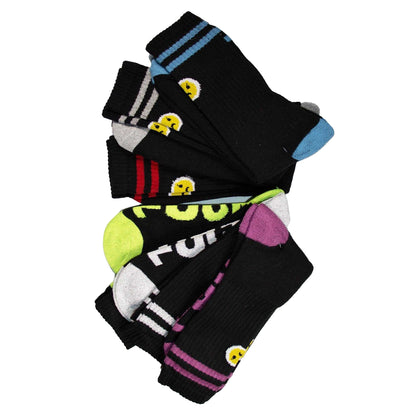 Black-Multicoloured - Back - Norfolk & Way Mens Fuck Off Text Socks (Pack of 6)