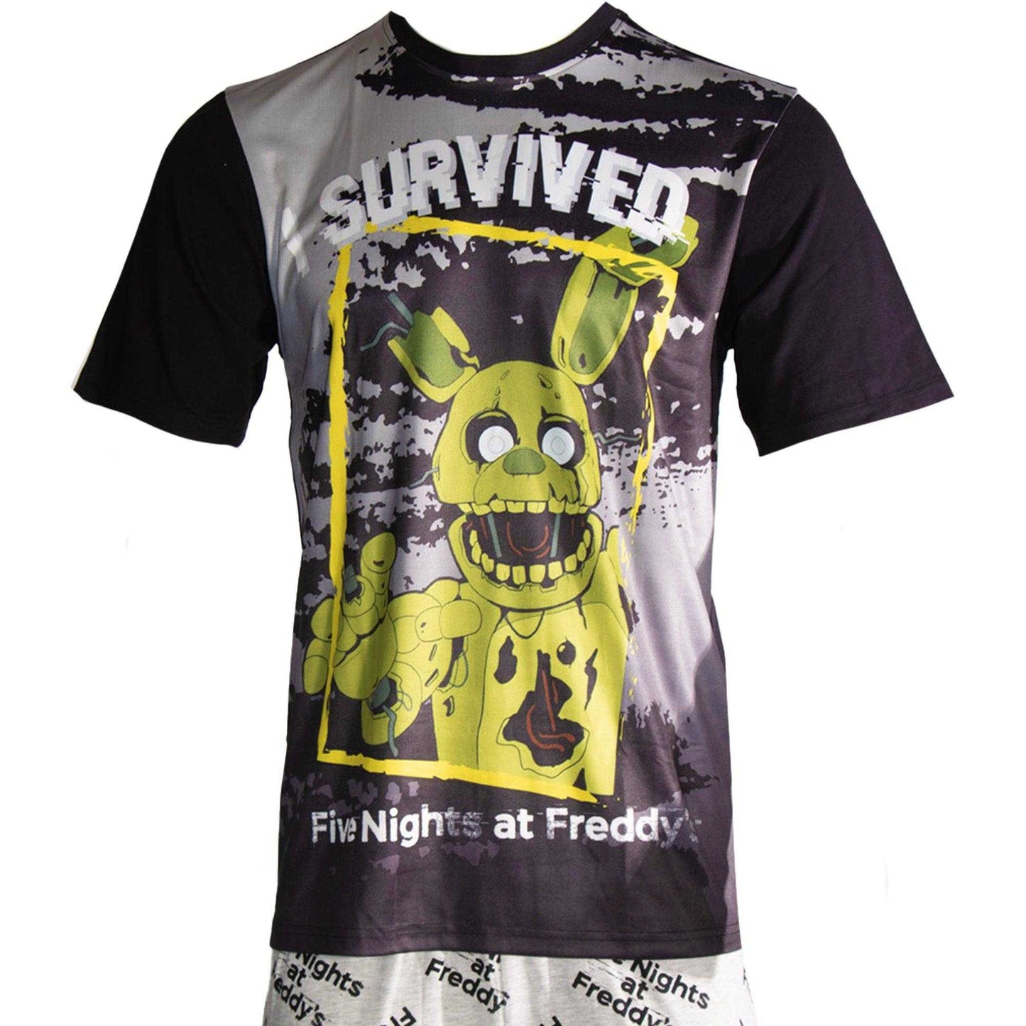Black-Grey - Lifestyle - Five Nights At Freddys Mens Pyjama Set