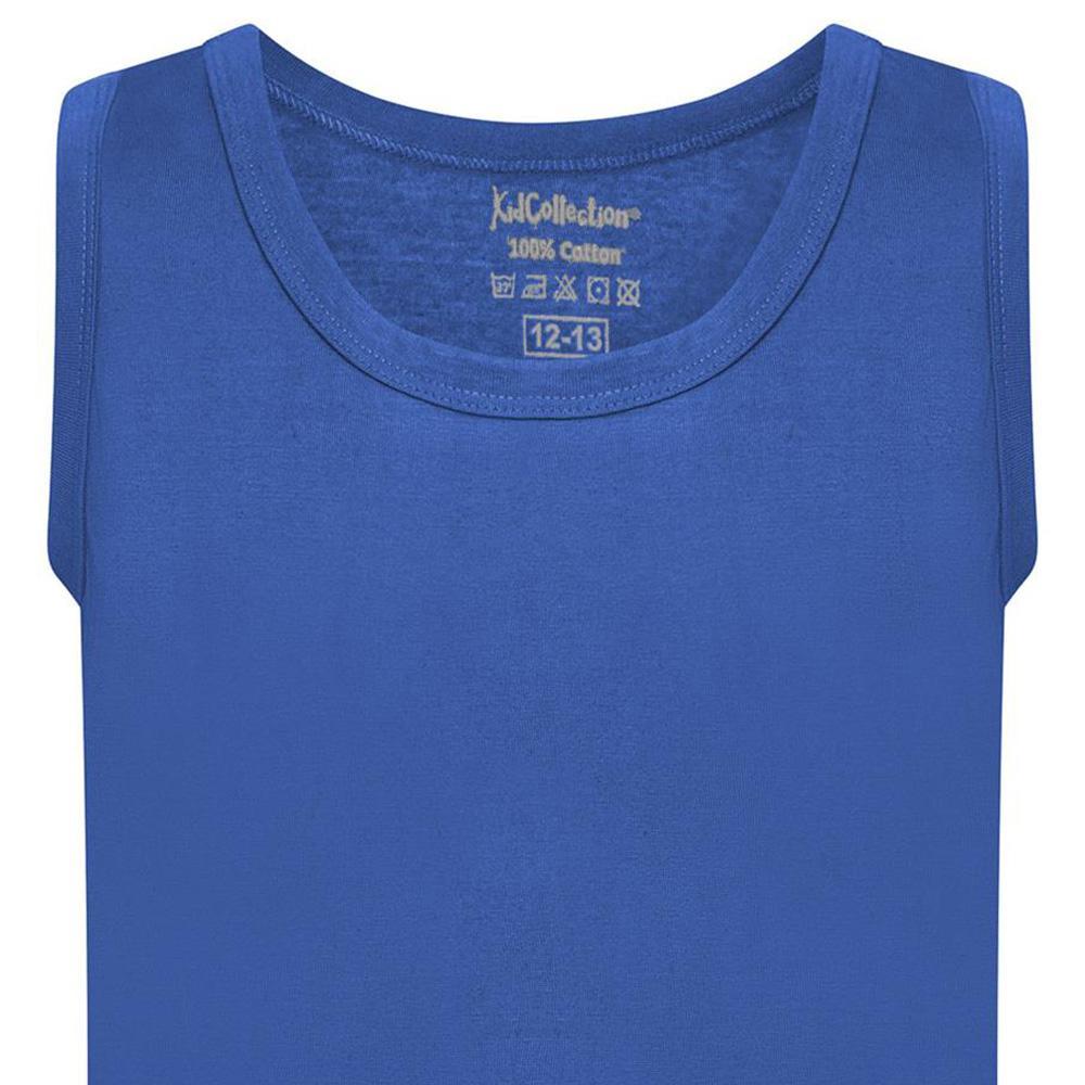 Red-Yellow-Green-Navy-Grey-Royal Blue - Lifestyle - KidCollection Boys Vest Top (Pack of 6)