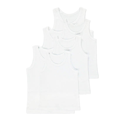 Red-Red-Yellow-Yellow-Green-Green-Navy-Navy-Grey-Grey-Royal Blue-Royal Blue - Front - KidCollection Boys Vest Top (Pack of 6)