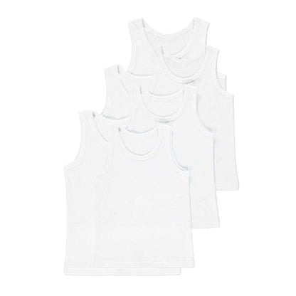 Red-Yellow-Green-Navy-Grey-Royal Blue - Front - KidCollection Boys Vest Top (Pack of 6)
