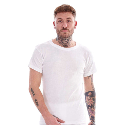 White - Front - Heatforce Mens Thermal V Neck Short-Sleeved Base Layer Top (Pack of 3)