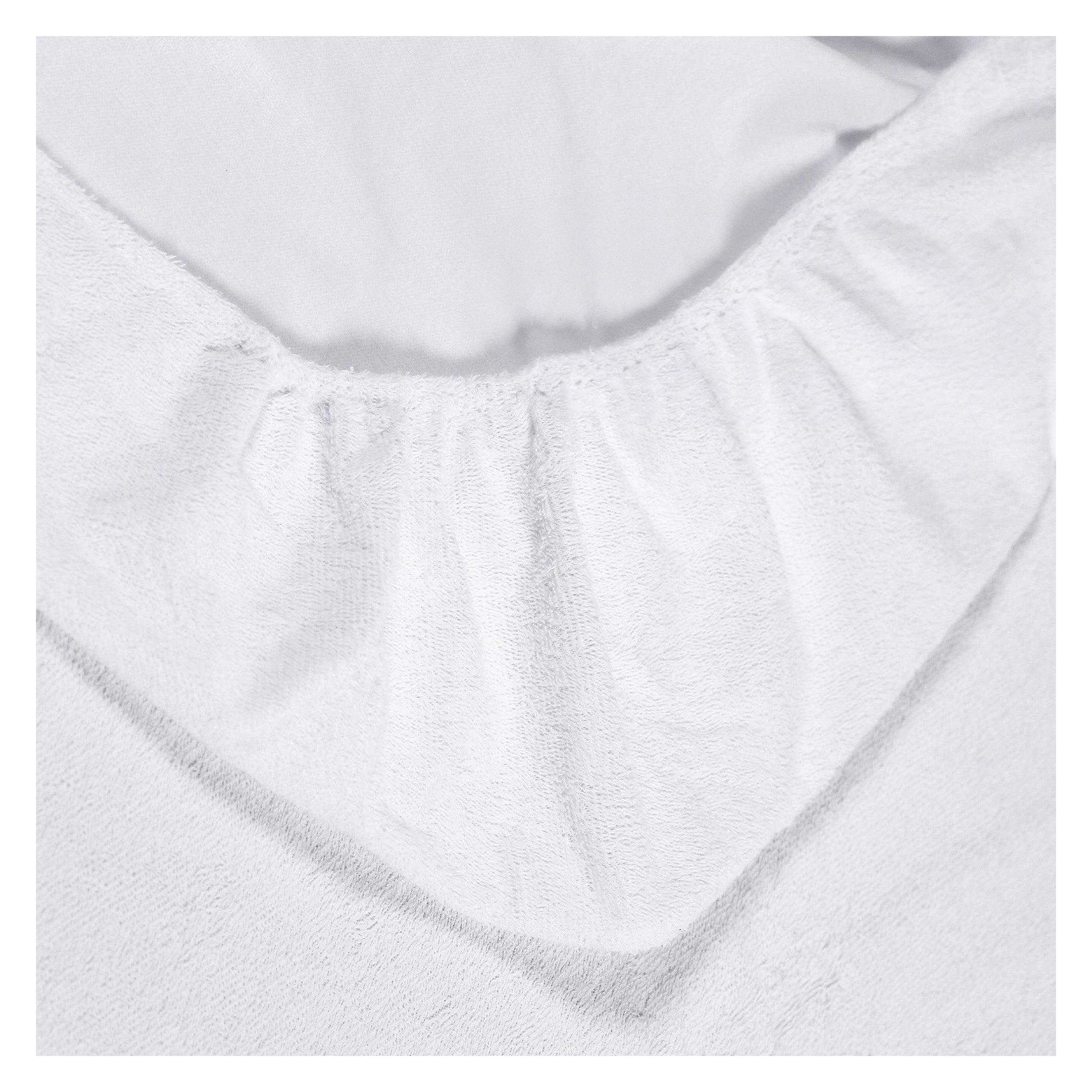 White - Back - K Collection Waterproof Mattress Protector