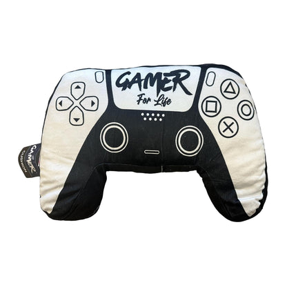 White - Front - Gamers Game Controller Filled Cushion