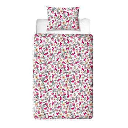 Pink-Multicoloured - Back - Spirit Fiesta Reversible Duvet Set