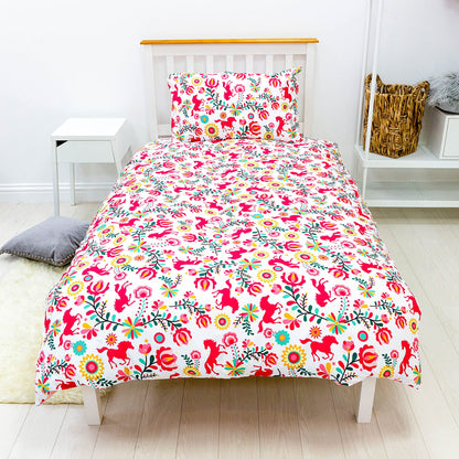 Pink-Multicoloured - Lifestyle - Spirit Fiesta Reversible Duvet Set