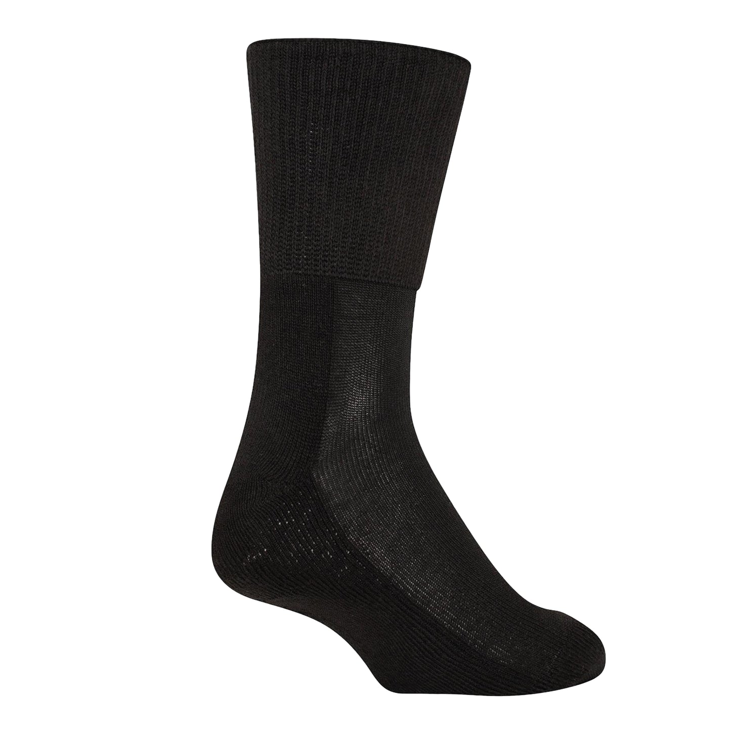 Black - Back - Soxy Mens Bamboo Extra Wide Diabetic Socks (Pack of 6)