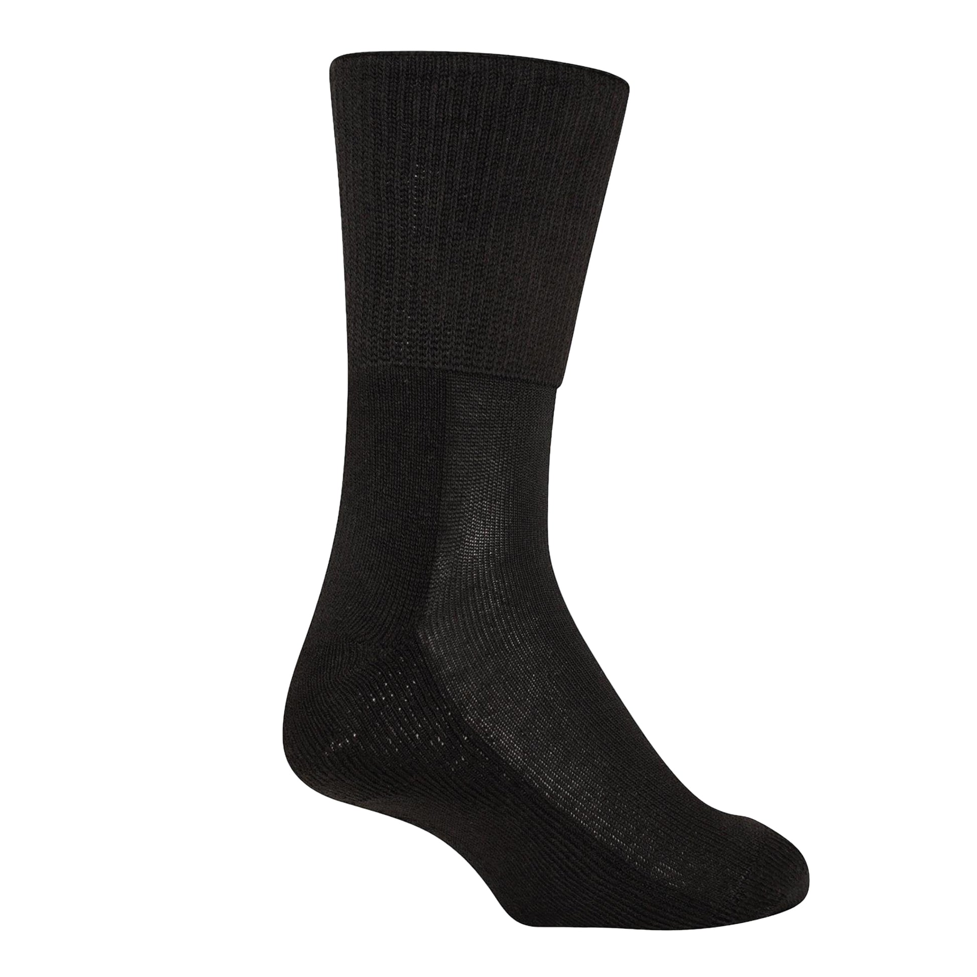 Black - Back - Soxy Mens Bamboo Extra Wide Diabetic Socks (Pack of 6)