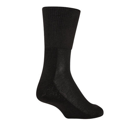 Black - Back - Soxy Mens Bamboo Extra Wide Diabetic Socks (Pack of 6)