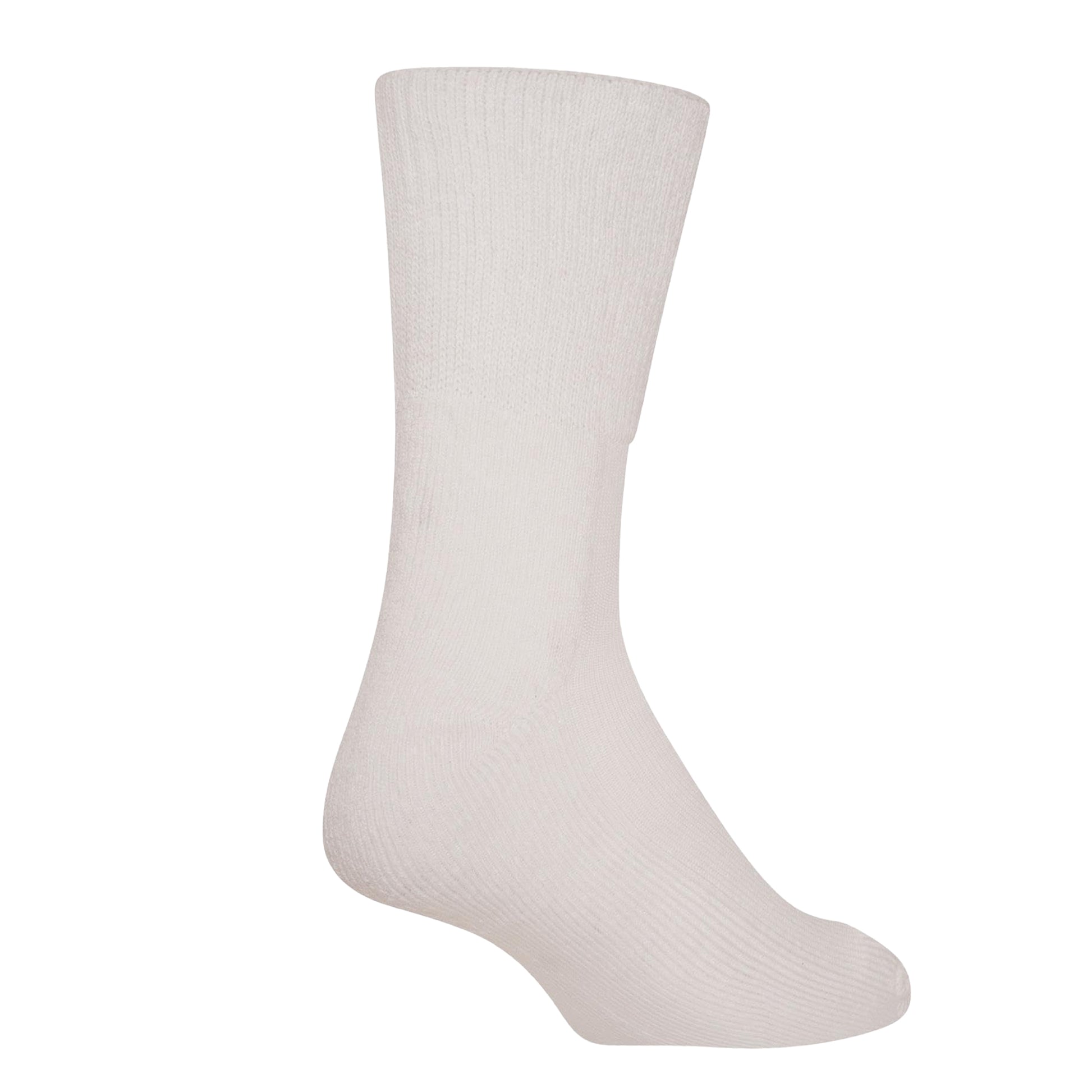 White - Back - Soxy Mens Bamboo Extra Wide Diabetic Socks (Pack of 6)