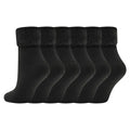 Black - Front - Soxy Womens-Ladies Thermal Fleece Socks (Pack of 6)