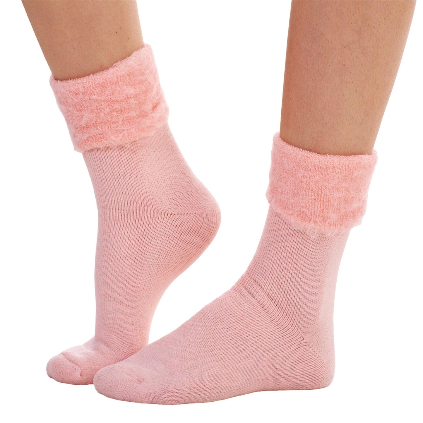 Pastel - Side - Soxy Womens-Ladies Thermal Fleece Socks (Pack of 6)