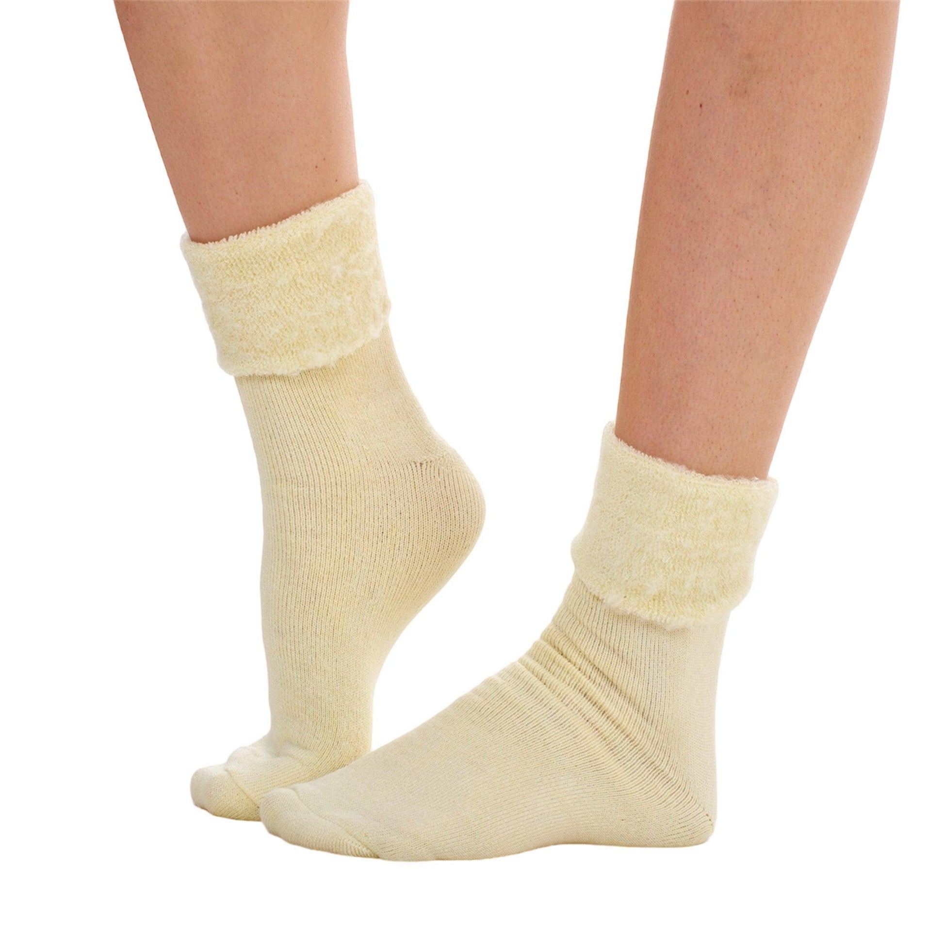 Pastel - Front - Soxy Womens-Ladies Thermal Fleece Socks (Pack of 6)