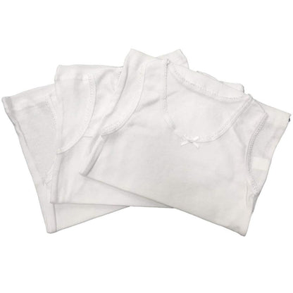 White - Front - KidCollection Girls Vest Top (Pack of 6)