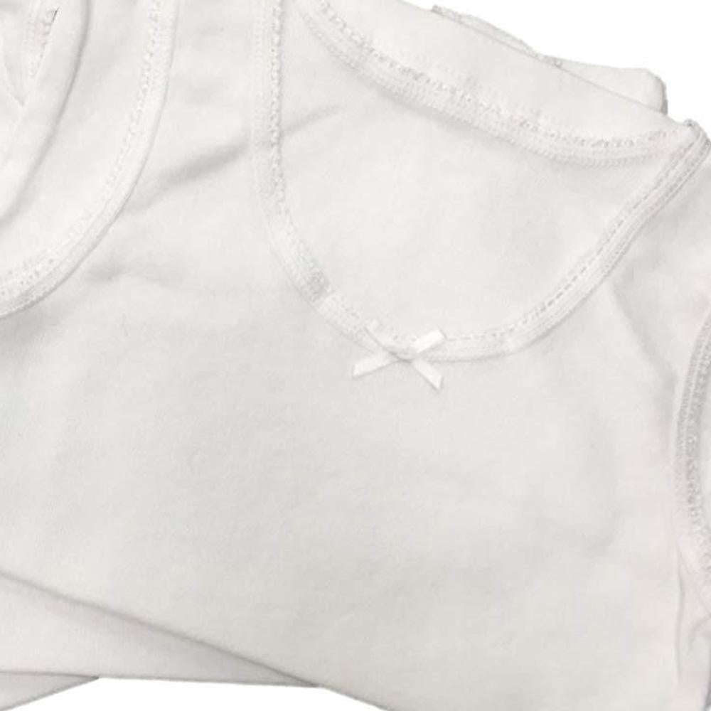 White - Back - KidCollection Girls Vest Top (Pack of 6)