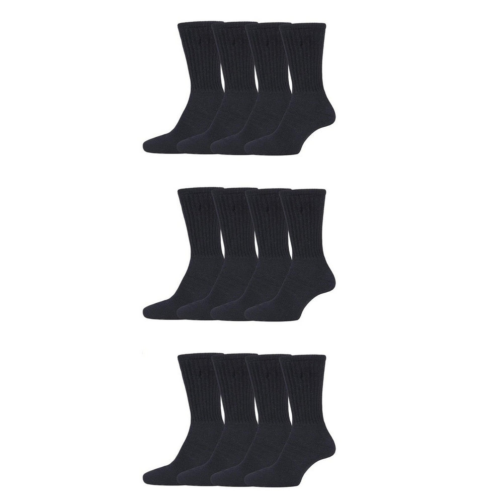 Black - Back - Soxy Mens Socks (Pack of 12)