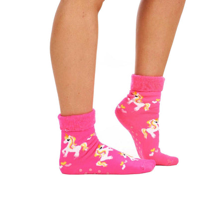 Pastel - Side - Soxy Womens-Ladies Animals Fleece Lined Socks (Pack of 4)