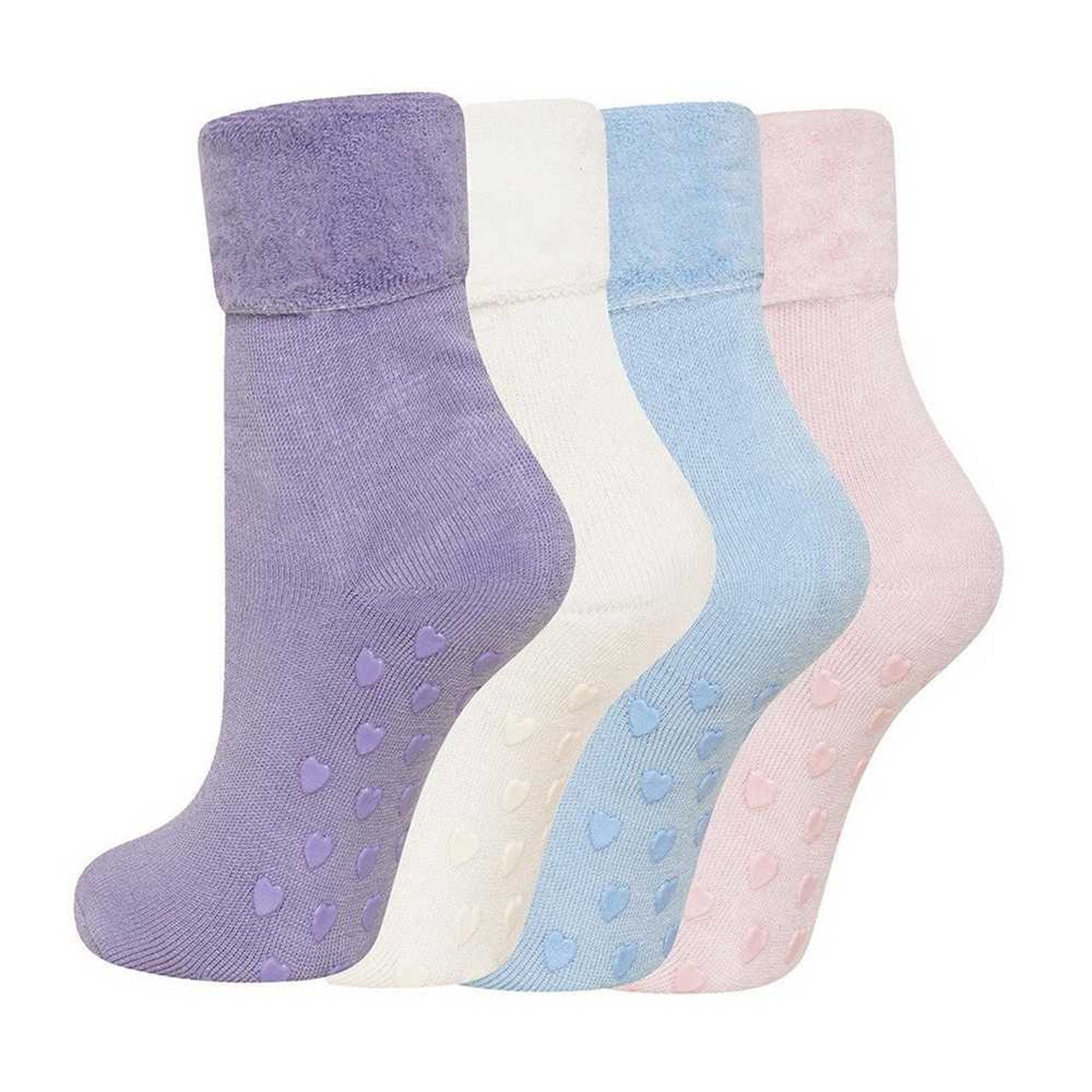 Pastel - Front - Soxy Womens-Ladies Animals Fleece Lined Socks (Pack of 4)